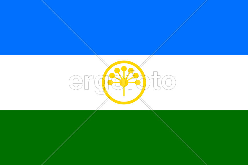 Флаг Башкирии (Bashkortostan)