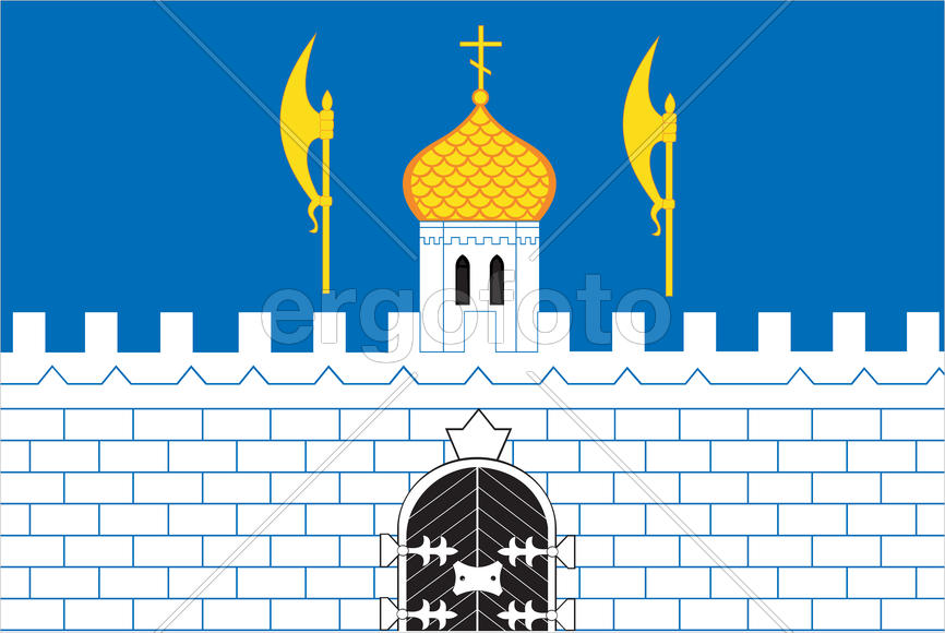 Флаг города Сергиев-Посад. Московская область