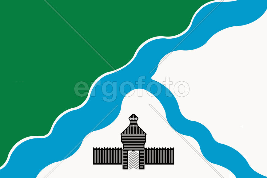 Флаг города Бердск. Новосибирская область