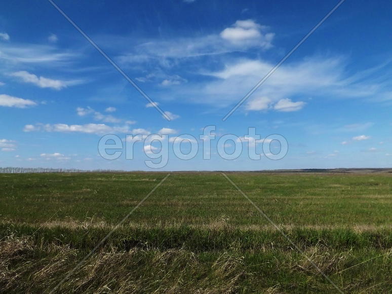 Облака над полем