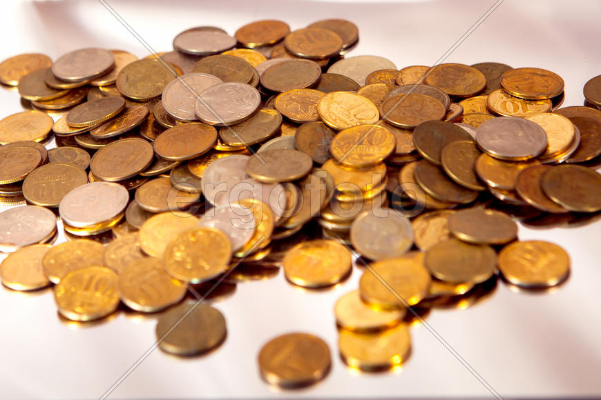 Горсть золотых монет 