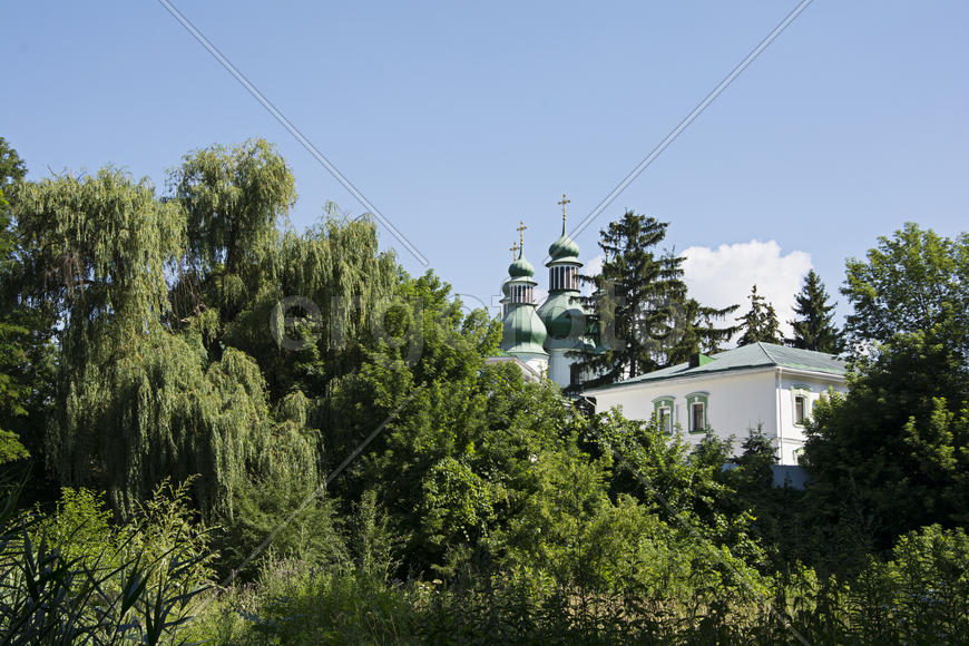 Пейзаж с монастырем.
