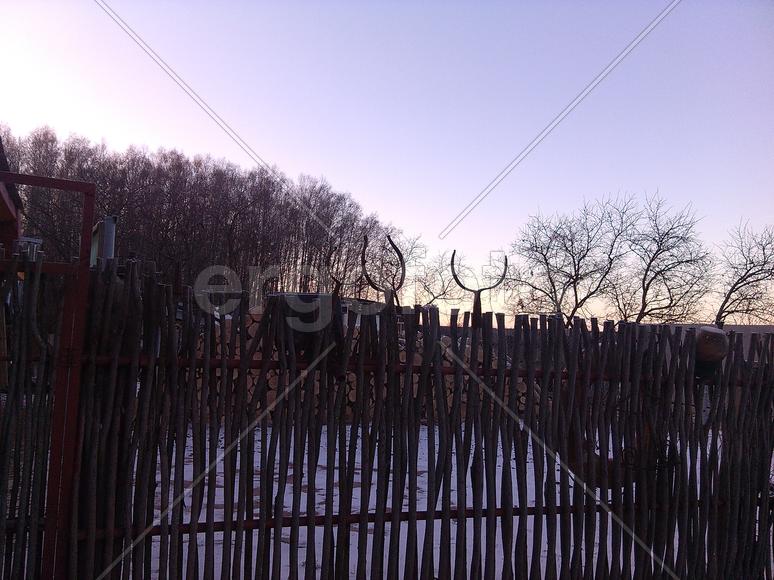 Закат в деревне 