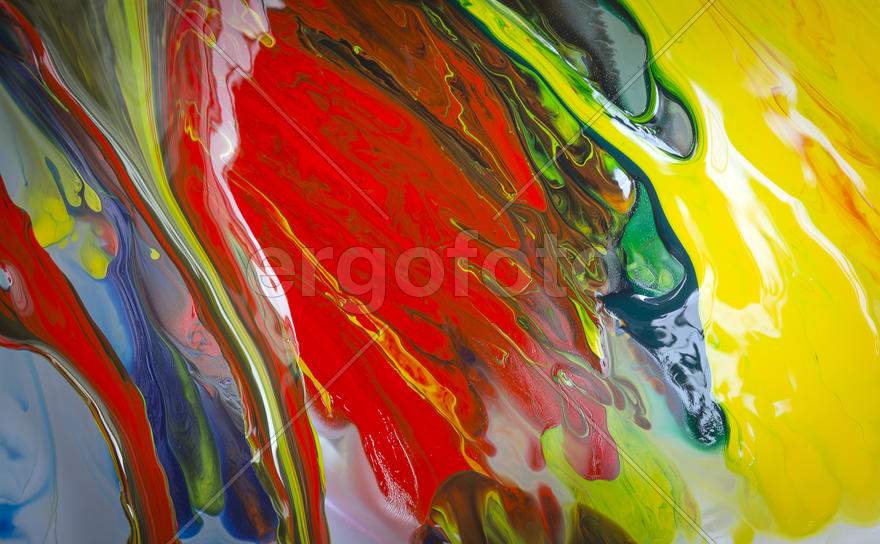 Хаотично разлитые краски 