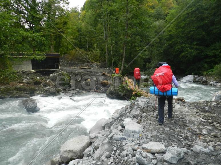 В горах. Туристический поход.