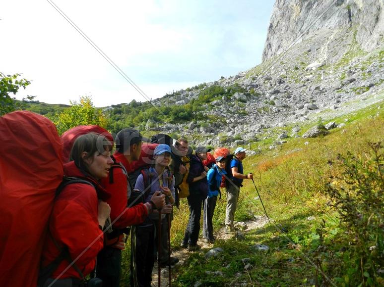 В горах. Туристический поход.