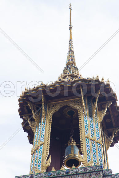 The beautiful Buddhist temple is pleasing to the eye of visitors and parishioners