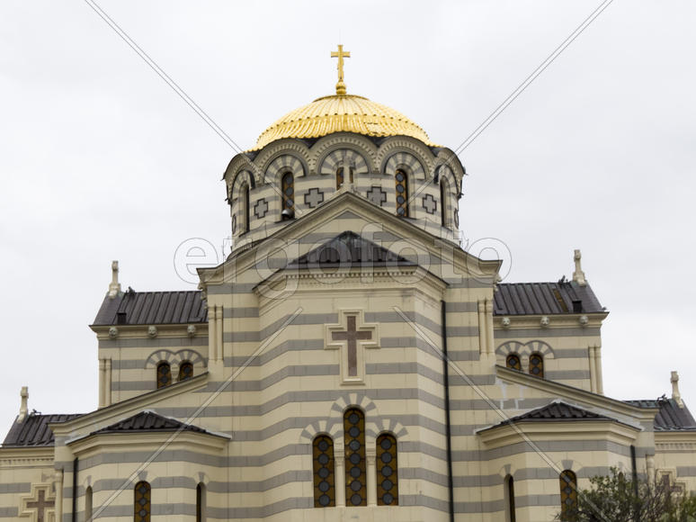 Orthodox church in a daylight in an ancient place