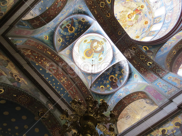 Frescos in the ancient temple grew dull and cracked from time