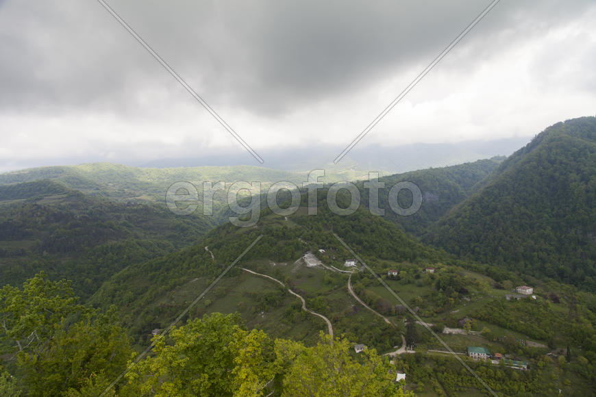 Bird's-eye view on surrounding spaces to the horizon