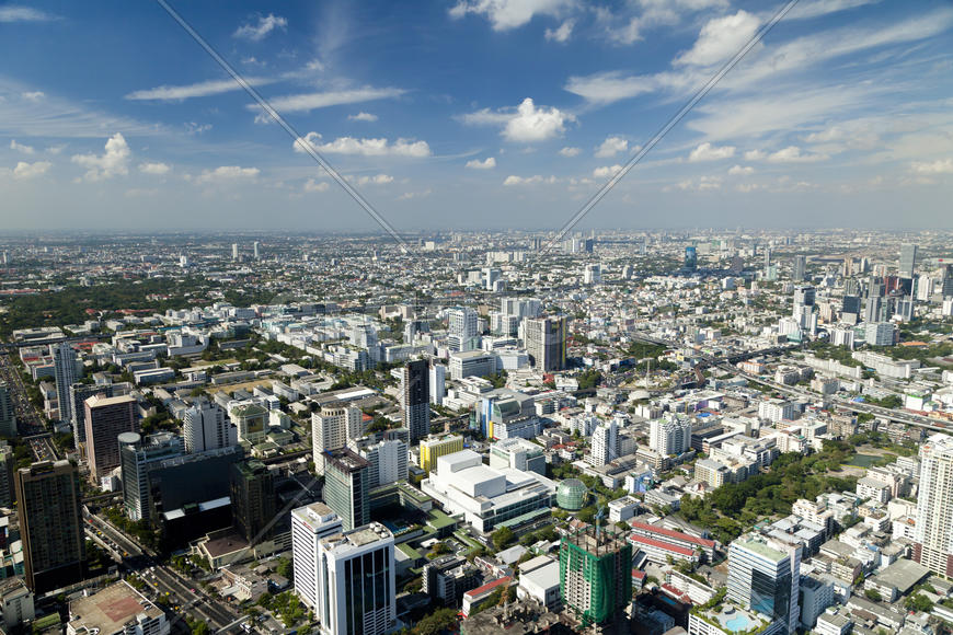 The city from height of bird's flight - an unforgettable show