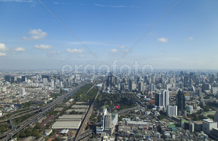 The city from height of bird's flight - an unforgettable show