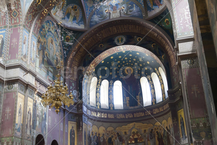 Frescos in an ancient Orthodox church were damaged from time