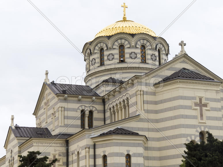 Orthodox church in a daylight in an ancient place