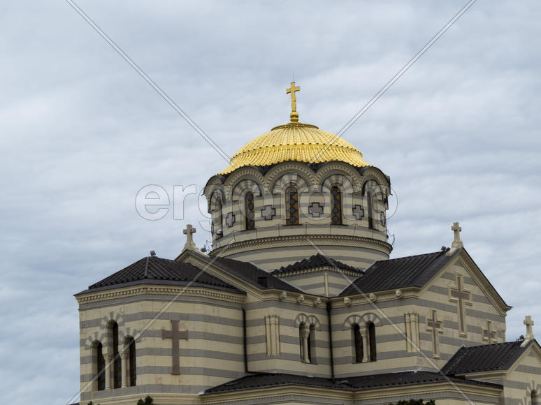 Orthodox church in a daylight in an ancient place