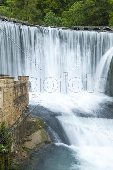 The falls on the river are pleasing to the eye of all travelers and strongly rustle