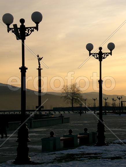 Январское утро на Форумной площади