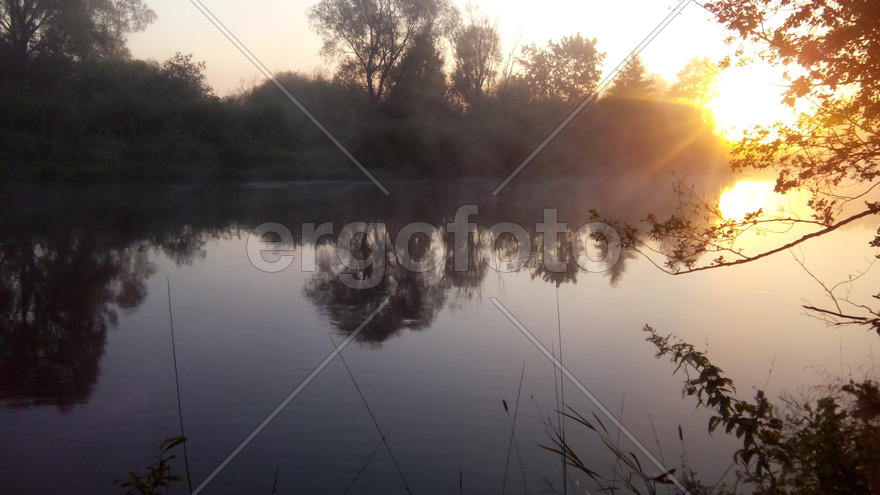 Рассвет над рекой Нёман, Беларусь