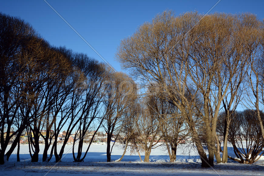 Пейзажи снежной Уральский зимы 