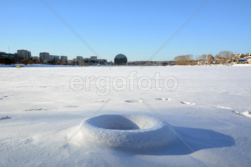 Пейзажи снежной Уральский зимы 