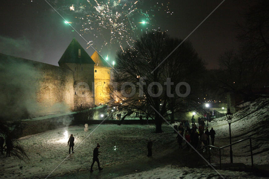 Салют в старом городе