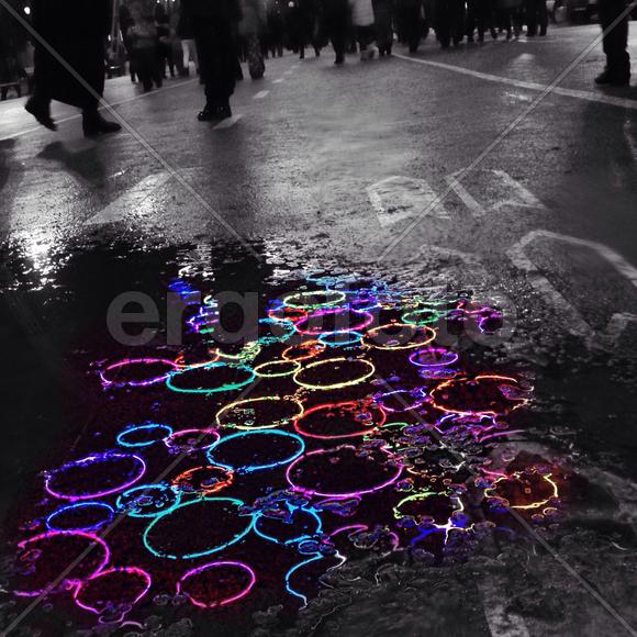 Отражение навеса в парке Сокольники