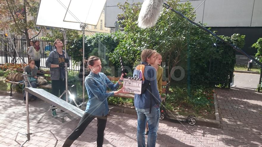 На съёмках фильма "Радость"