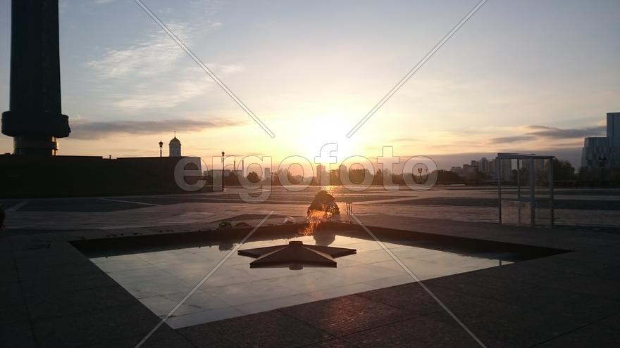 Утро в Москве на Поклонной горе