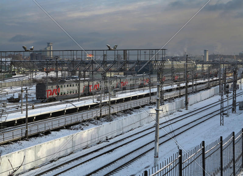 Рижский транспортный узел. Первый снег