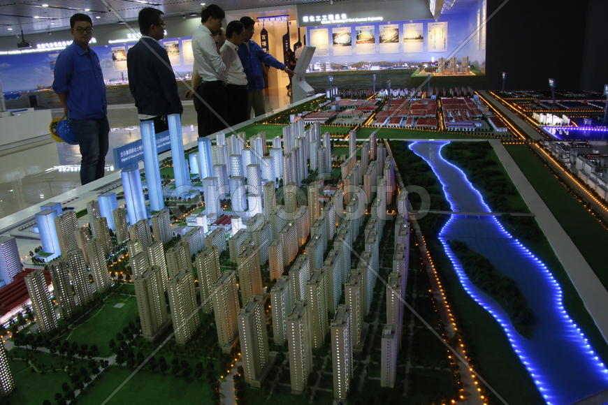 Китай, город Ланьчжоу. Макеты нового района города.