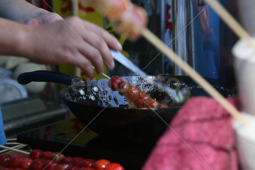 Фруктовый шашлык.