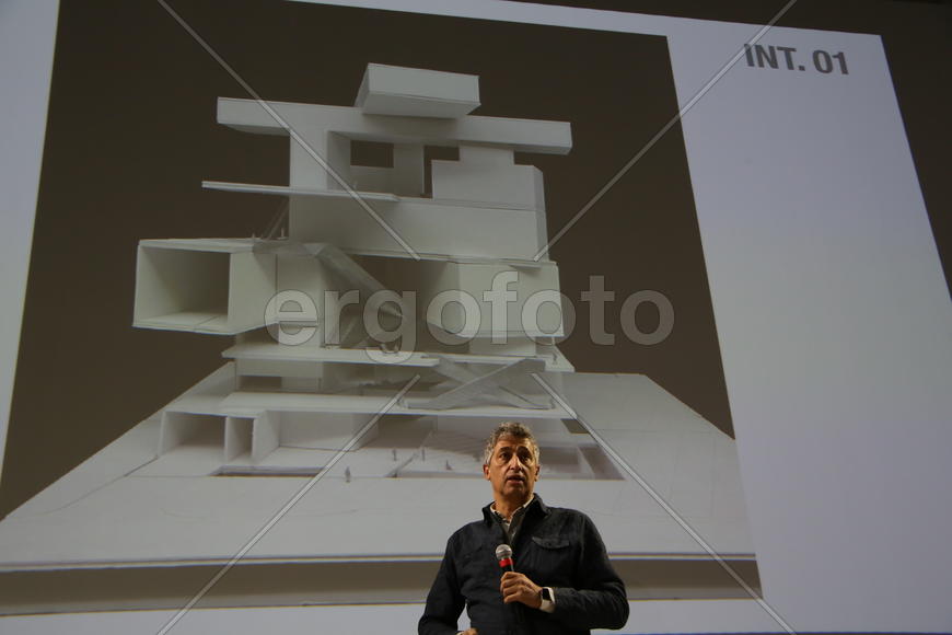 Архитектор Хани Рашид на презентации нового музейного комплекса Эрмитаж-Москва на территории завода 