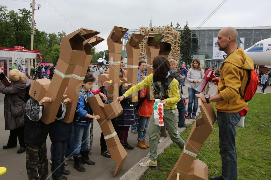 Фестиваль науки "Открытие" на ВДНХ.  Соревнование по перископному ориентированию 