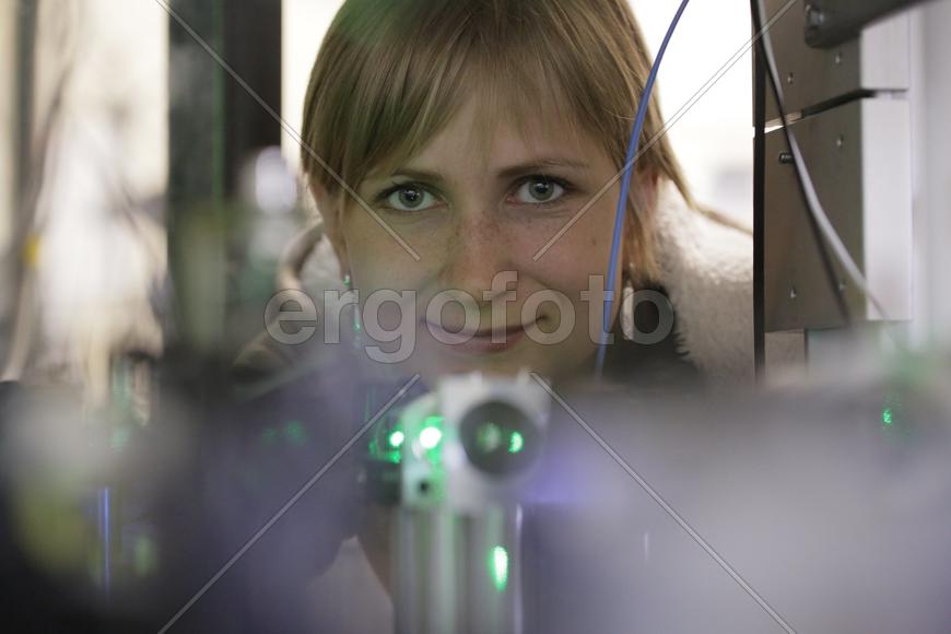 Елена Калганова, младший научный сотрудник лаборатории. Исследование атомных часов 