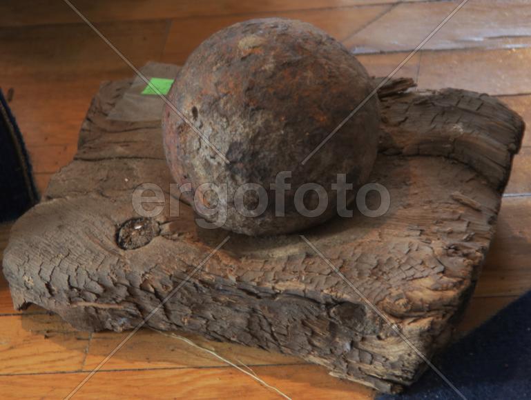 Ядро, найденное при строительстве одного из домов в Дединово