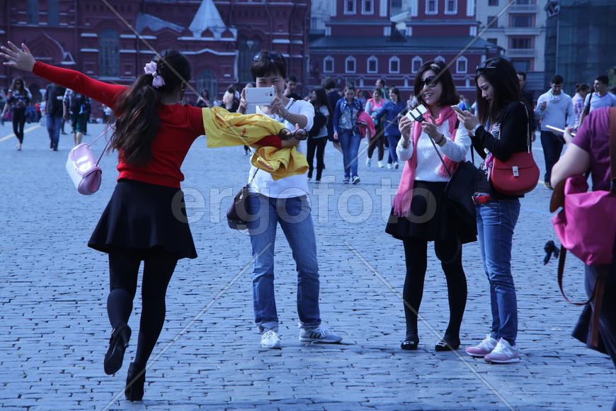 Китайские туристы на Красной площади