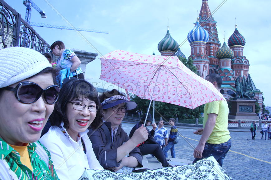 Китайские туристы на Красной площади