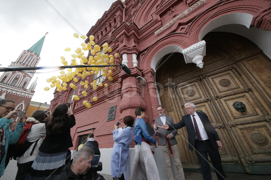 Директор Государственного Исторического музея Левыкин. Открытие парадного входа в Исторический музей