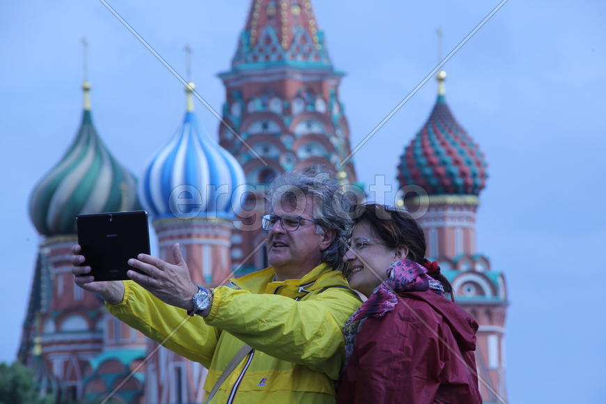 Туристы на Красной площади