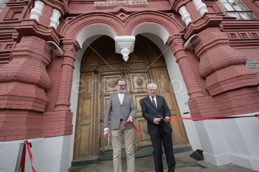 Директор Государственного Исторического музея Левыкин. Открытие парадного входа в Исторический музей