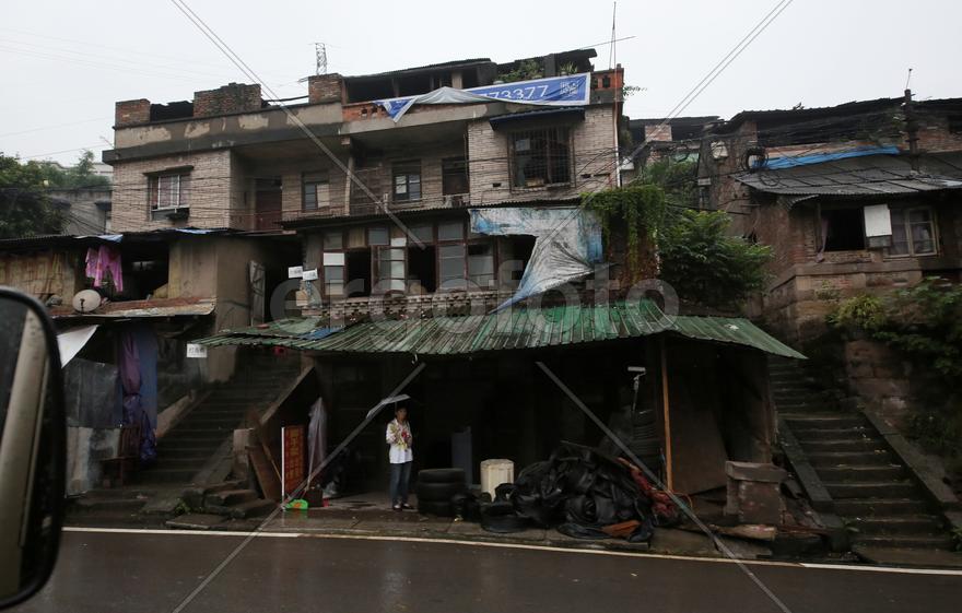 Город Чунцин, Китай.  Старый район.