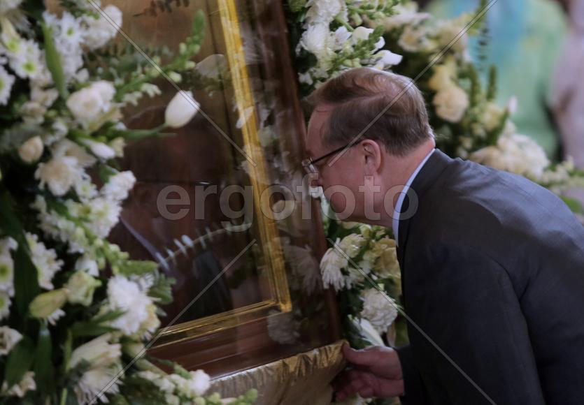 Сергей Степашин в Храме Христа Спасителя.