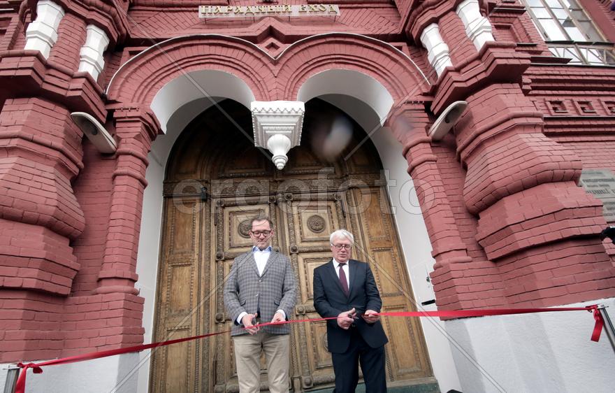 Директор Государственного Исторического музея Левыкин. Открытие парадного входа в Исторический музей