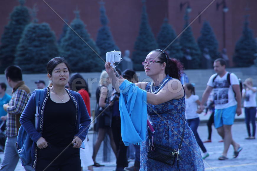 Китайские туристы на Красной площади