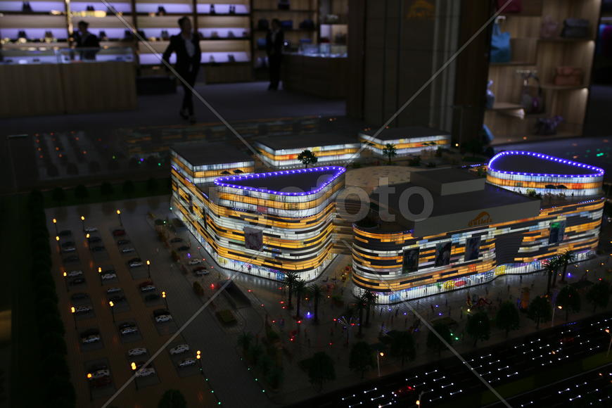 Китай, город Ланьчжоу. Макеты нового района города.