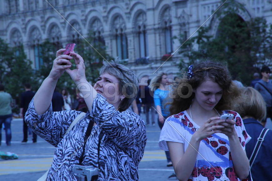 Туристы на Красной площади