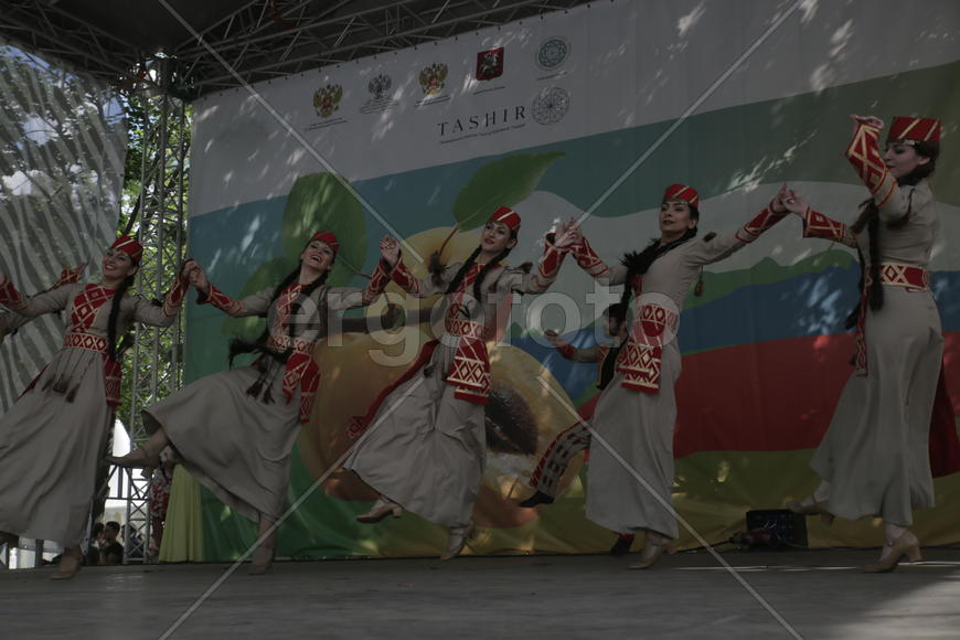 Ансамбль "Цветы Армении",. Праздник "Абрикос" в парке Музеон, 10 июля 2016 года. 