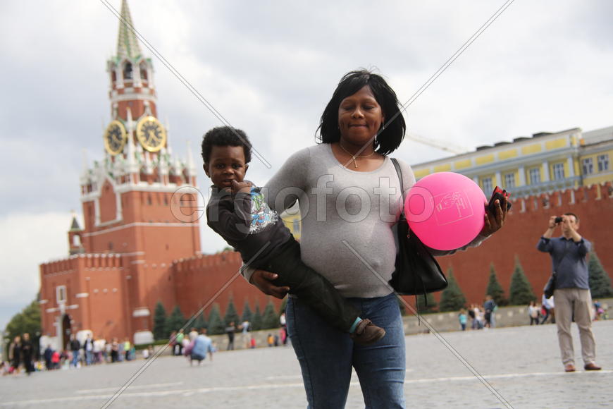 Туристы на Красной площади