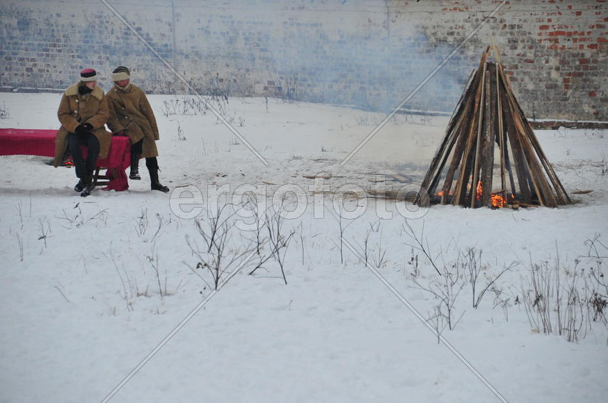 Реконструкция конной охоты с тремя борзыми и одной гончей в клубе Аванпост. фйото Сергей Шахиджанян 