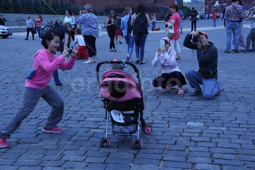 Китайские туристы на Красной площади